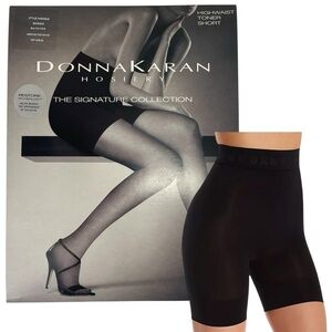 Donna Karan Signature Hosiery High-Waist Toner Short Black Size Medium DKF009
